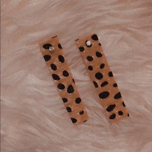 set of 3 cheetah earrings